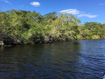 Scenic view of river against sky