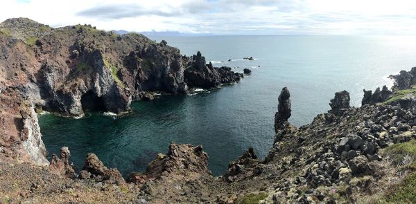 Panoramic view of sea against sky