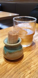 Close-up of drink on table