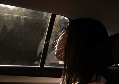 Woman in car