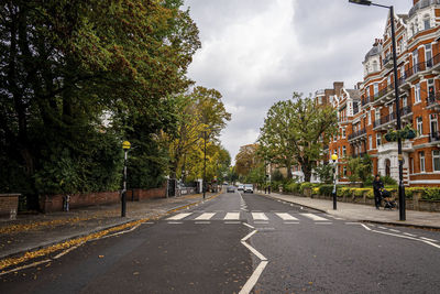 Abbey road zebra crossing made famous by the 1969 beatles album cover