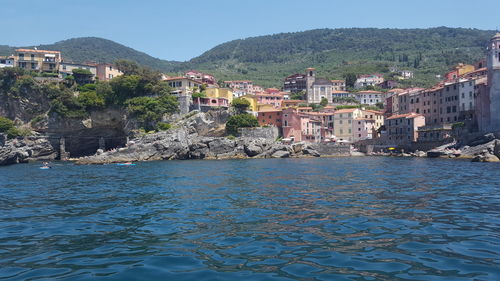 View of town by sea