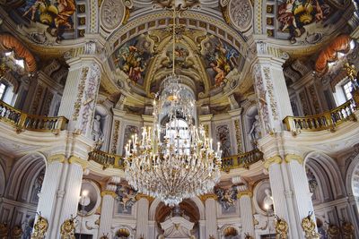 Low angle view of ceiling of building