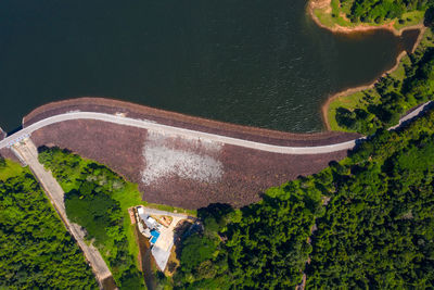 The road on the chulabhorn dam can travel to white water rafting.