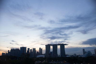Low angle view of building against cloudy sky