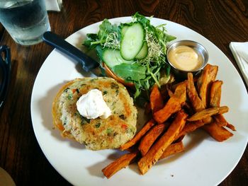 Close-up of served food