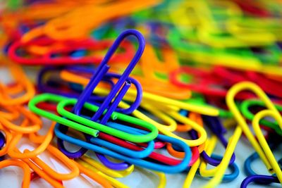 Close-up of colorful pencils