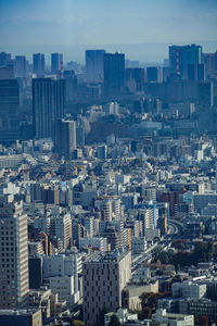 Aerial view of buildings in city