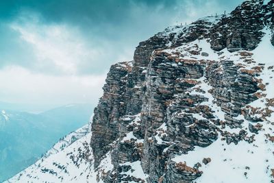 Snow covered mountain against sky