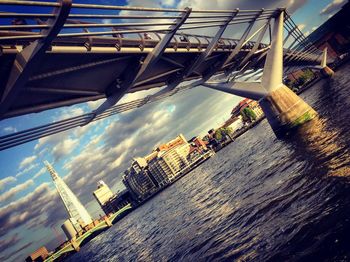 Reflection of built structure in water