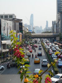 City street with buildings in background