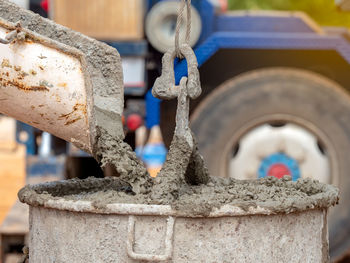 Close-up of rusty chain