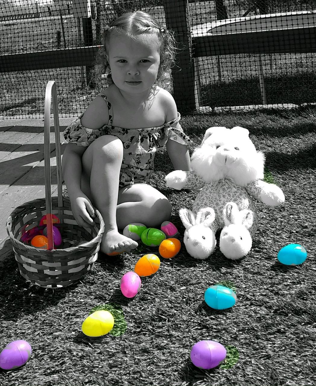 Happiness Smiling Childhood Sand Pail And Shovel Easter Easter Egg Hunt
