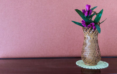 Close-up of vase on table