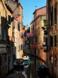 Canal amidst buildings in city