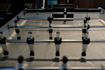 Table football for office recreation, table-top game, concept bussinese , strategic