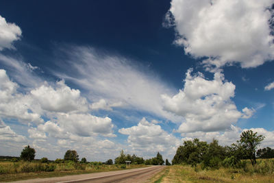 Scenic view of road against sky