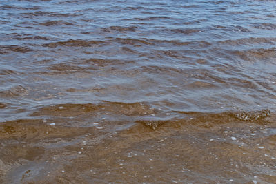 High angle view of sea waves