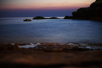 View of sea at sunset