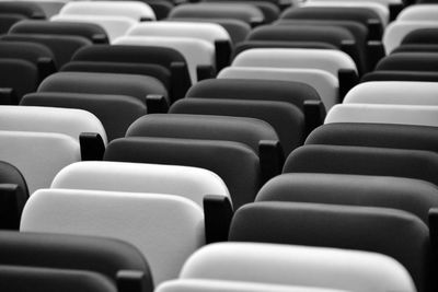 Full frame shot of row on tiled floor