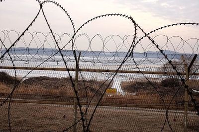 View of chainlink fence