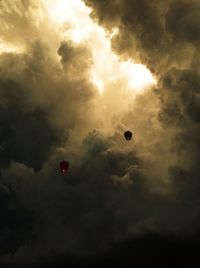 Low angle view of cloudy sky