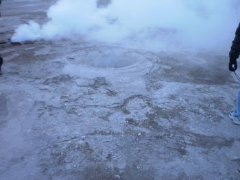 Close-up of water on landscape