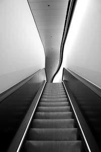 Low angle view of escalator at subway