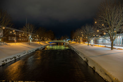 Åmål's inner city in winter time