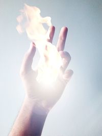 Close-up of cropped hand