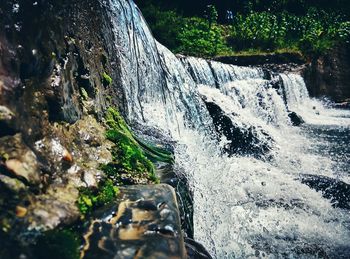 River flowing through rocks