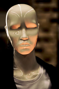 Woman wearing mask