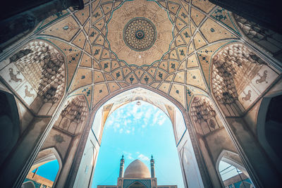 Low angle view of tiled roof