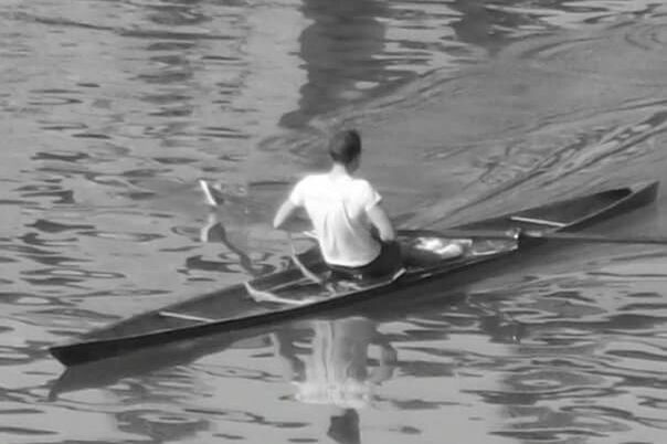 water, reflection, swimming, swimming pool, one person, rippled, rear view, floating on water, adults only, nature, full length, outdoors, people, day, adult, sea, one man only, concentric, only men, gondola - traditional boat