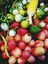 Full frame shot of fruits for sale at market stall