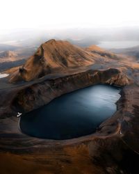 Scenic view of lake against mountain