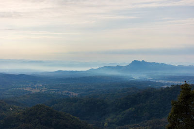 Beautiful over the mountain range at the west of thailand