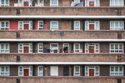 Block of council housing flats in the rockingham estate in elephant and castle area, south london