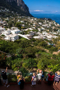 High angle shot of townscape