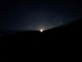 Silhouette of moon at night