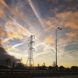 Low angle view of dramatic sky during sunset