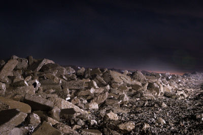 Aerial view of sky at night