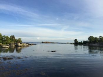 Scenic view of river against sky