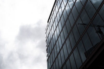 Low angle view of modern building against sky