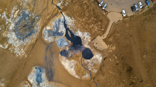 Geothermal mudpools at hverir, iceland 