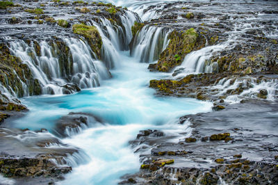 Scenic view of waterfall