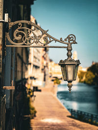 Low angle view of street light