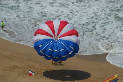 High angle view of beach