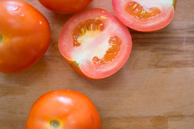 Close-up of oranges on table