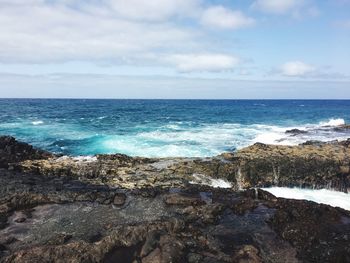 Scenic view of sea against sky